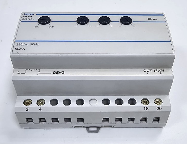 Hager EV105 Remote Control Dimmer Module | 230V AC | 50Hz | 50mA | German Made