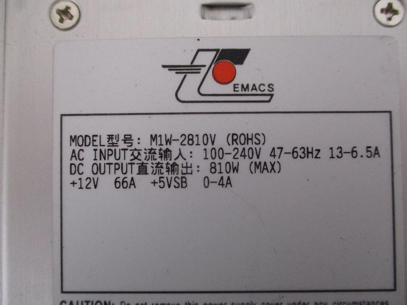 EMACS M1W-2810VV 810W POWER SUPPLY 100-240V 47-63HZ
