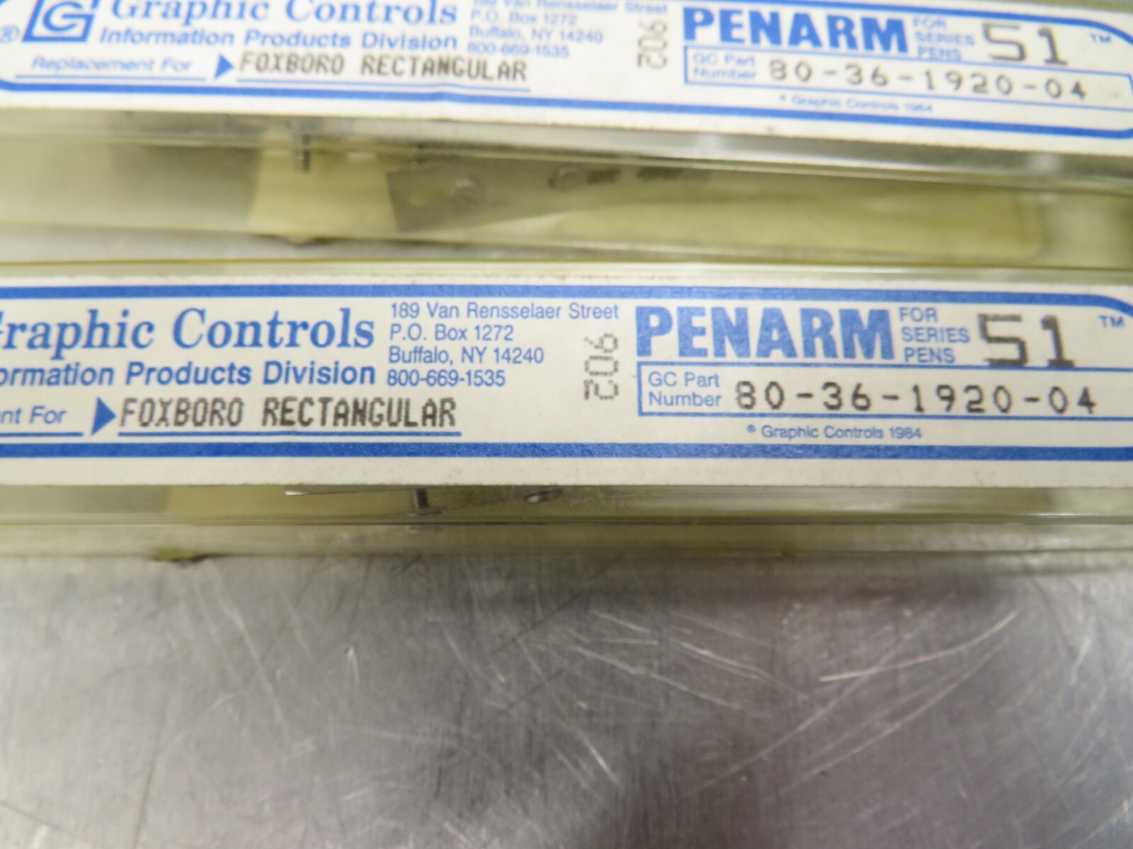 Graphic Controls 80-36-1920-04 Pen Arm Lot of 8 For Foxboro Rectangular