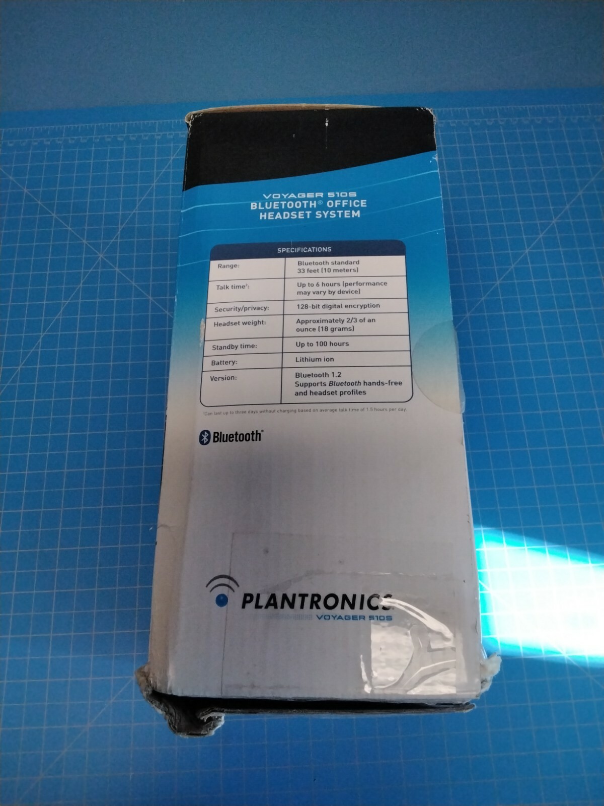Plantronics Voyager 510S Bluetooth Wireless Headset in Black/Grey