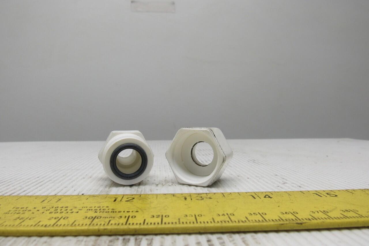 Parflex W8MC6 1/2″ Nylon Compression Tube To 3/8″ Pipe Fittings Lot Of 10