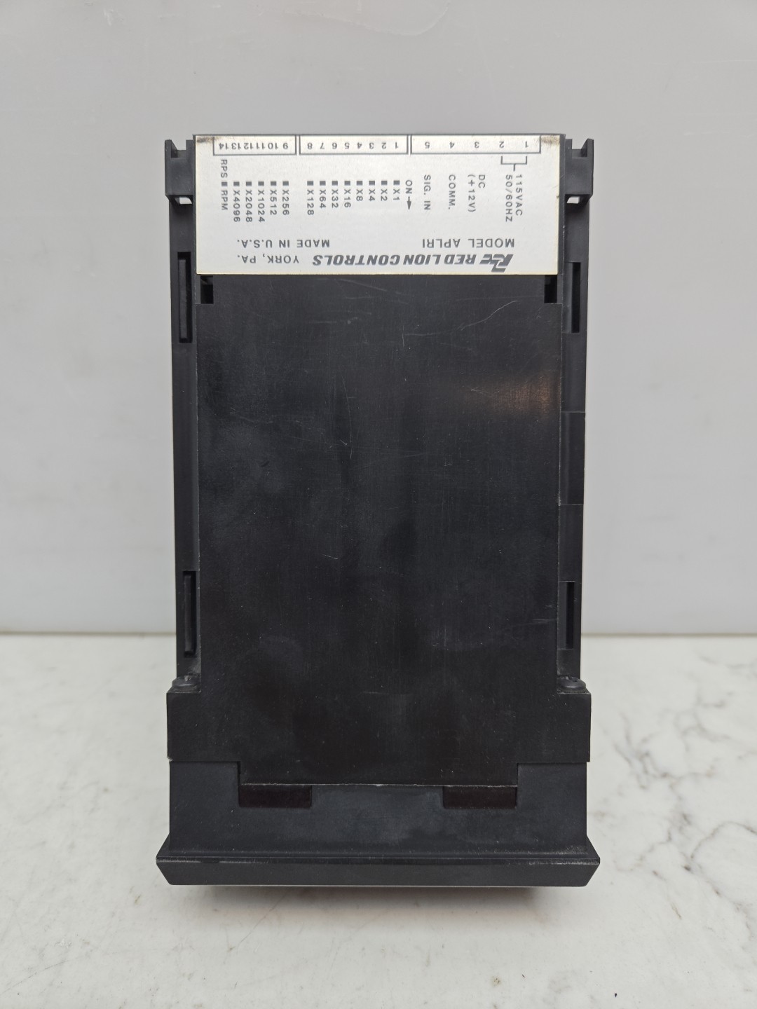 Red Lion Controls APLRI600 6 Digit Panel Meter Tachometer 115Vac Used See Pics