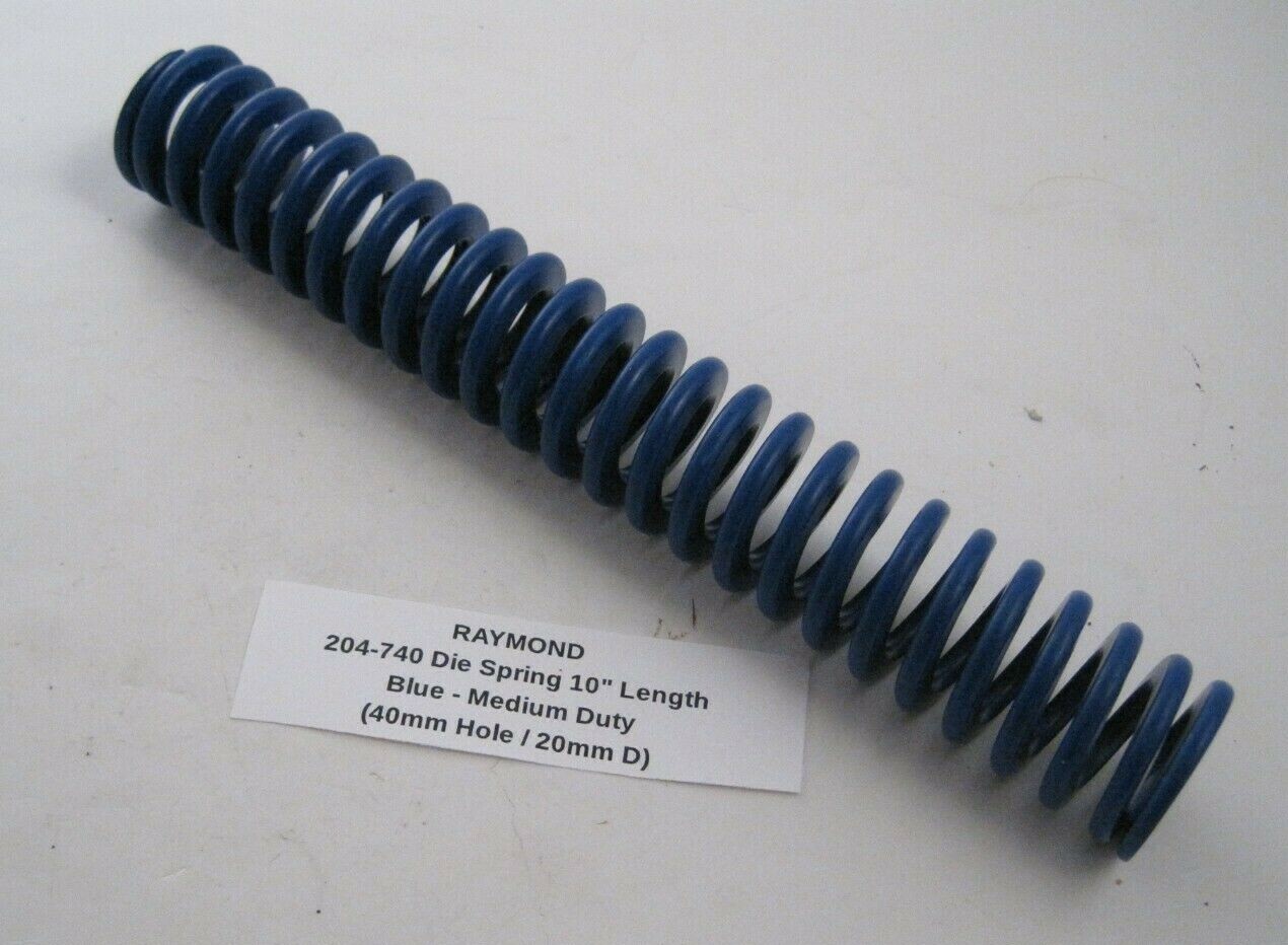 RAYMOND 204-740 Die Spring 10″ Length – Blue – Medium Duty (40mm Hole / 20mm D)