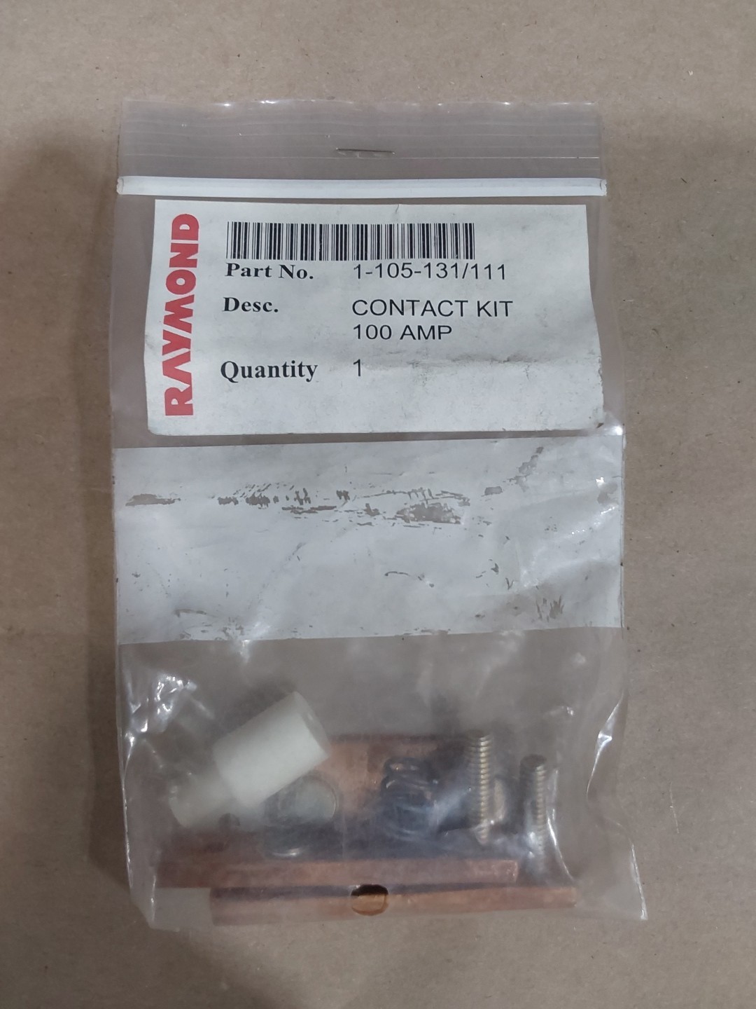RAYMOND 100 AMP Contact Service Kit, 1-105-131/111