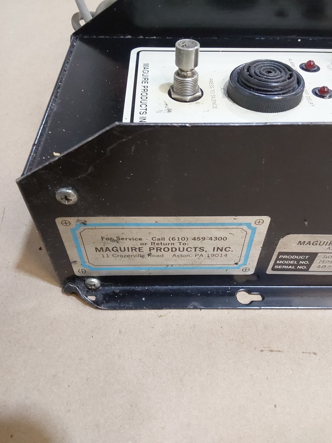 MAGUIRE Loader Control Box w/ Alarm MPL-A Used #69726