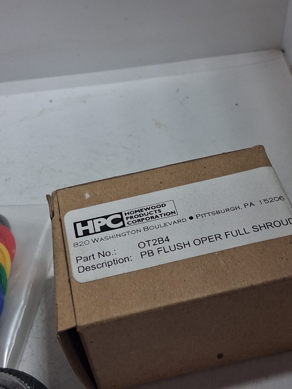 HOMEWOOD OT2B4 PUSHBUTTON OPERATOR FULL SHROUD ASSORTED 7 COLORS NIB