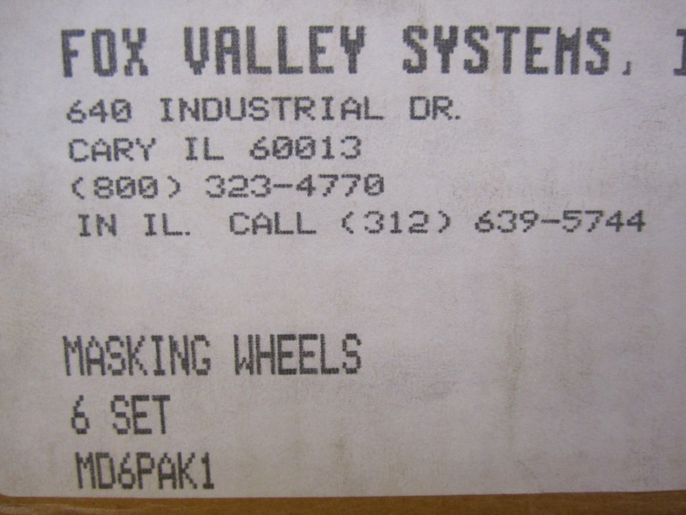 Fox Valley Systems MD6PAK1 Masking Wheels Set (Pack of 2)
