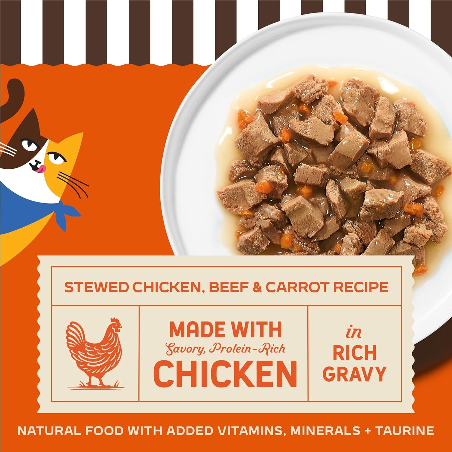 Merrick Purrfect Bistro Chicken & Beef Gravy Wet Cat Food, 24 ct.