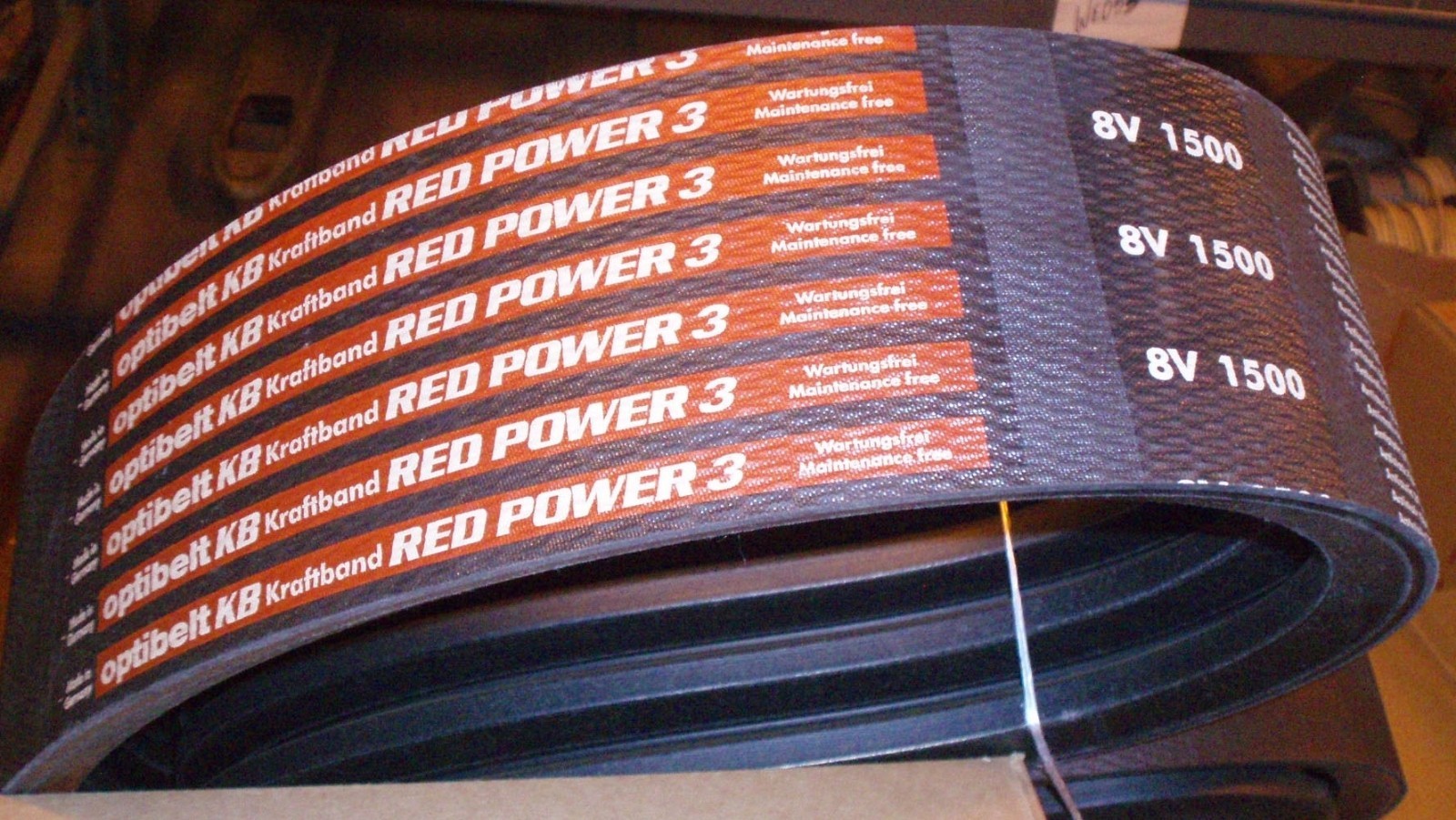 8VRP1500 Optibelt Banded Red Power Belt 4 Bands 8V1500