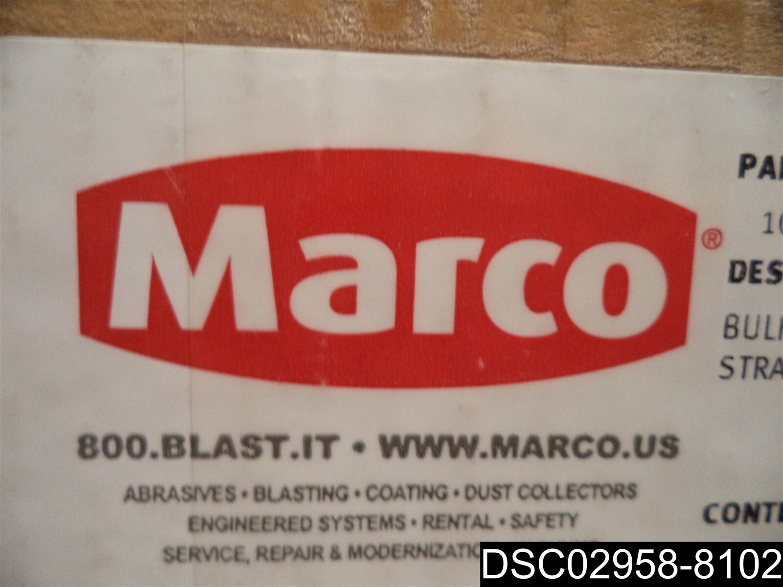 Marco 10101705, Blastmaster 160 C.F. Abrasive Screen & Funnel, 10″ Dia Camlock
