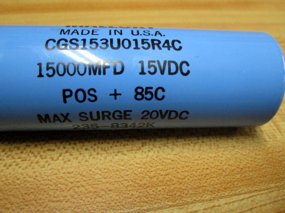 Mallory CGS153U015R4C Capacitor 15000MFD 15VDC