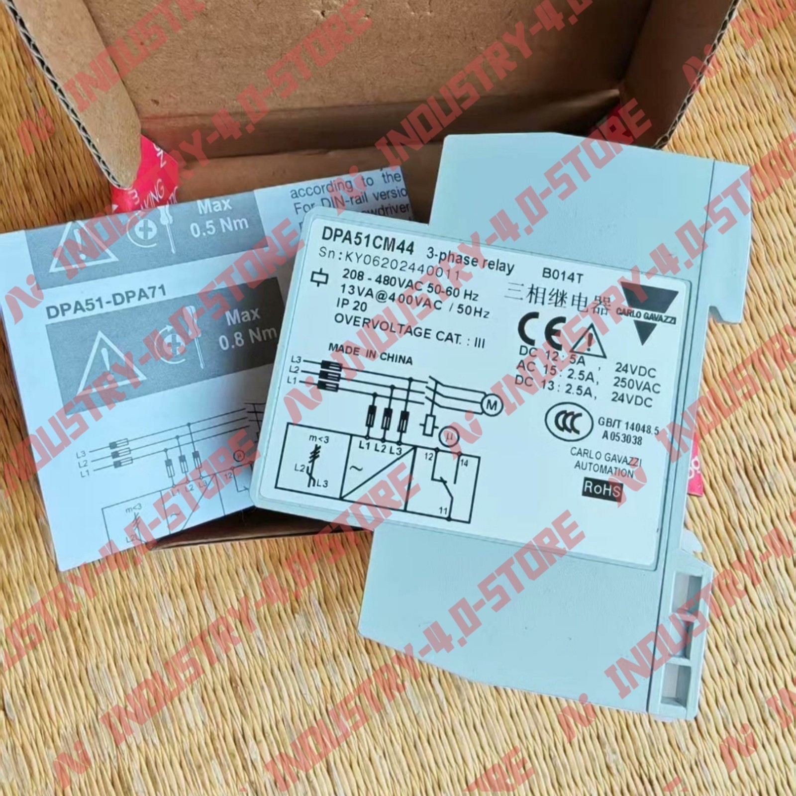 Carlo Gavazzi DPA51CM44B014T Three-Phase Relay#1pcs new in box