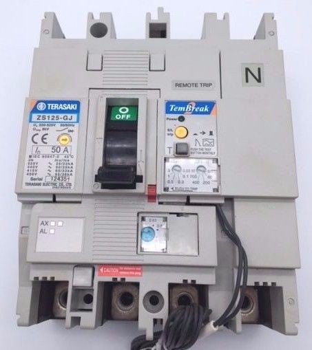 TERASAKI TemBreak ZS125-GJ 50A FC 4 Pole Circuit Breaker 36kA Rated 220-525V