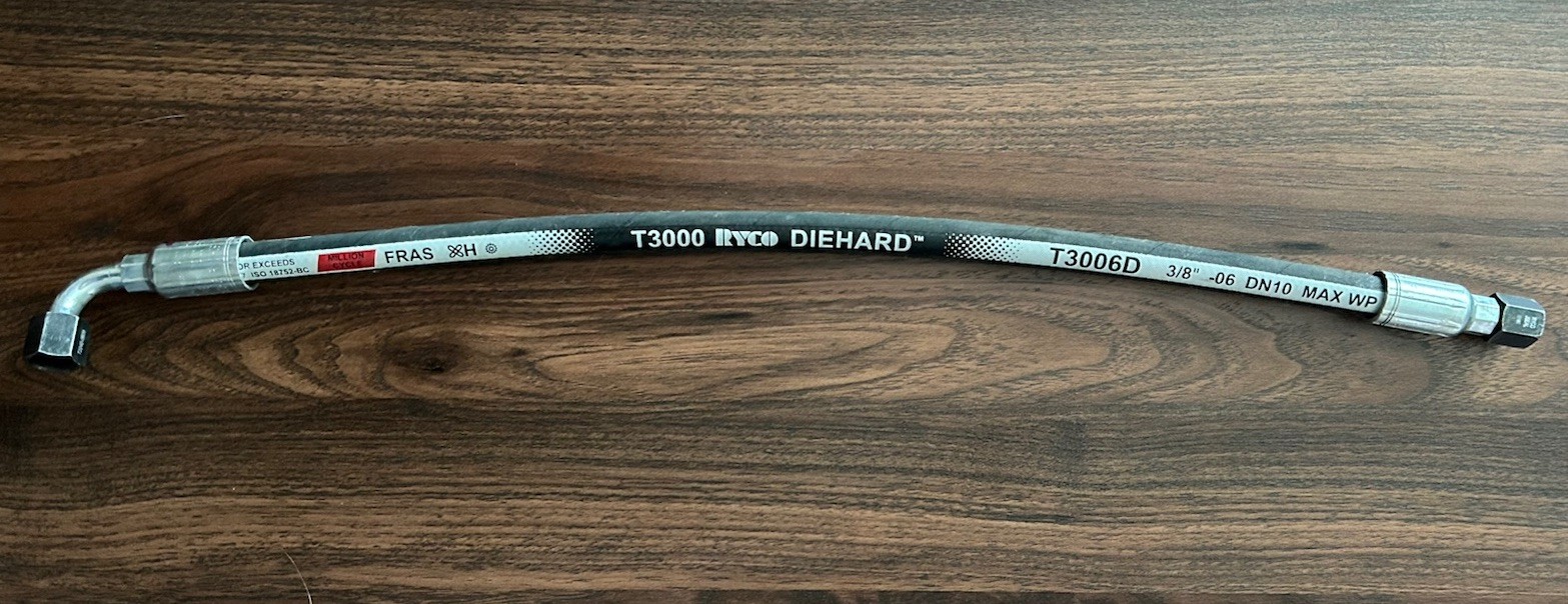 3/8″ X 17” Hydraulic Hose SAE100R17 3100 PSI Straight JIC Ends (12 18 24)