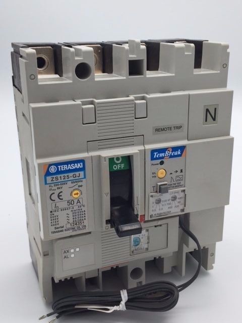 TERASAKI TemBreak ZS125-GJ 50A FC 4 Pole Circuit Breaker 36kA Rated 220-525V