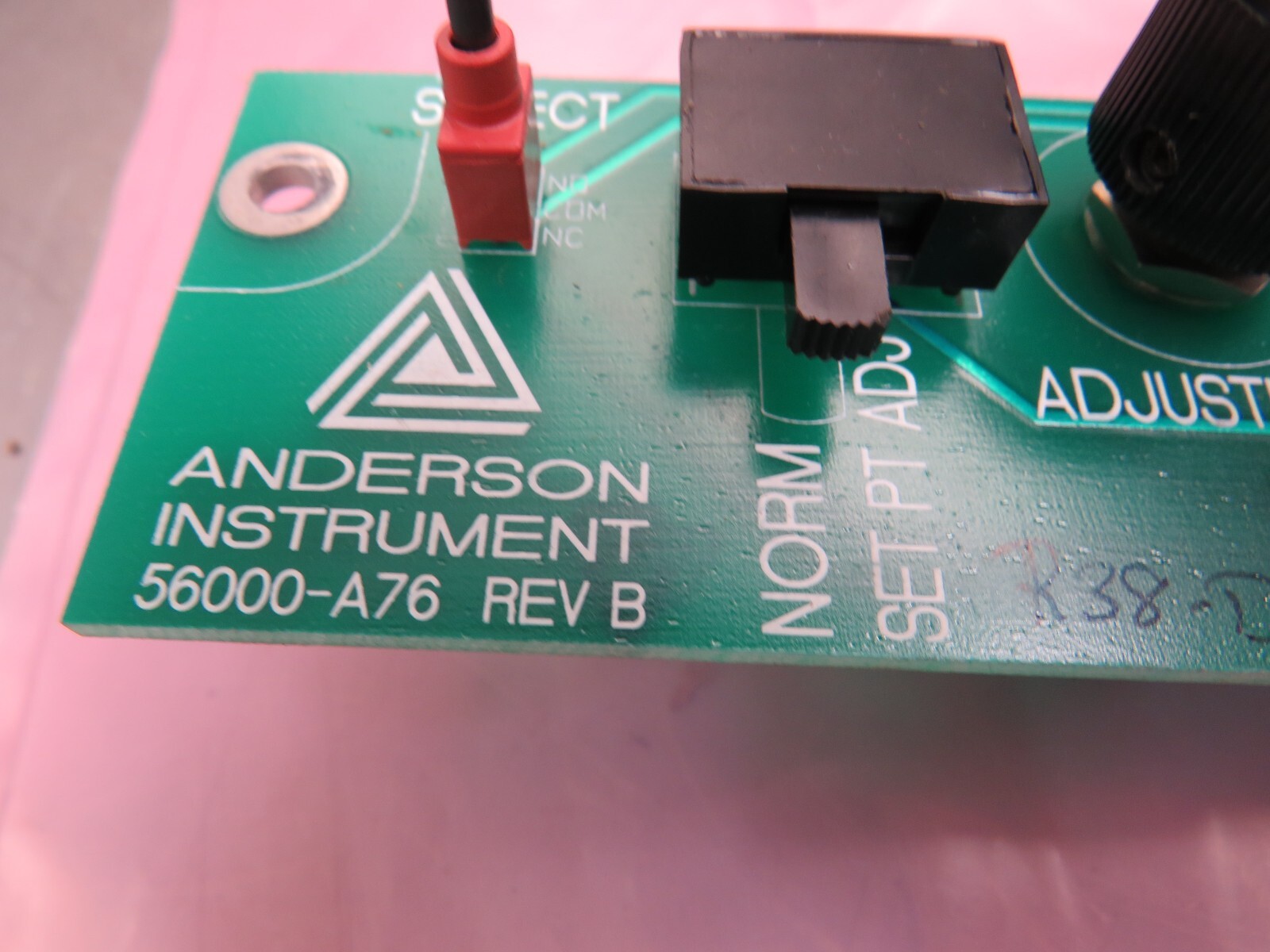 Anderson Instrument 56000-A76 Rev B Recorder LCD/Setpoint Interface Board
