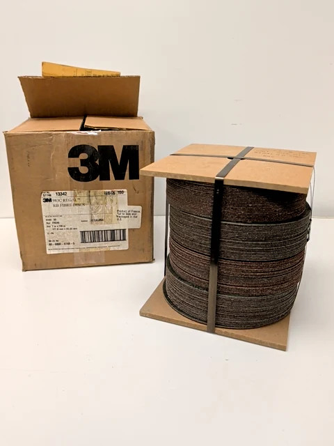 3M 983C 7″ Coated Fiber Disc 7″ x 7/8″ Grade 50 (100 PCS) 51144 13342-New In Box