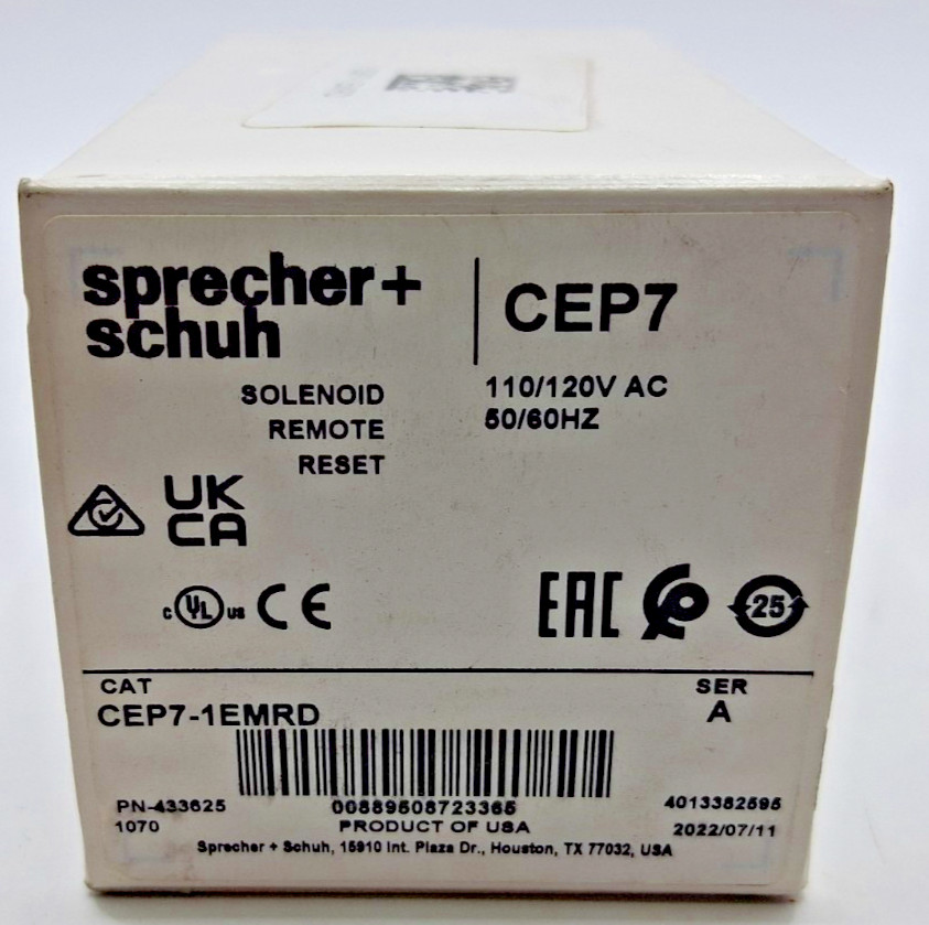 Sprecher & Schuh CEP7-1EMRD Remote Reset Solenoid