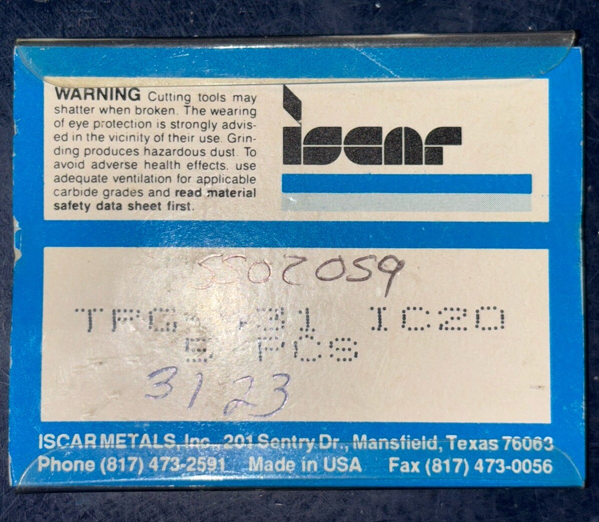 ISCAR TPG-431 IC20 Lathe Turning Carbide Insert 5 Inserts
