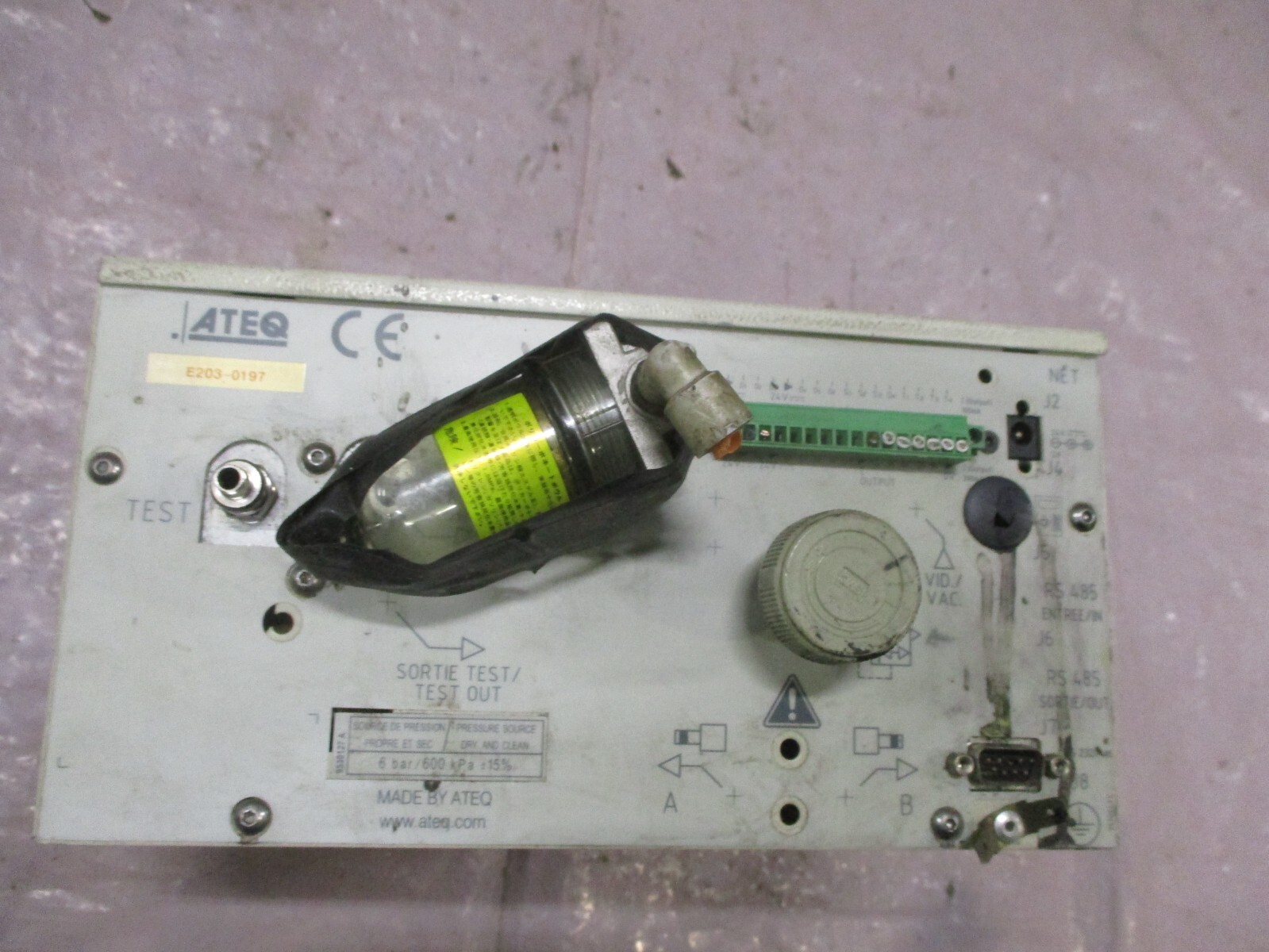ATEQ E203-0197 Leak Detection Production Control 24VDC 6bar 600kPa *Tested*