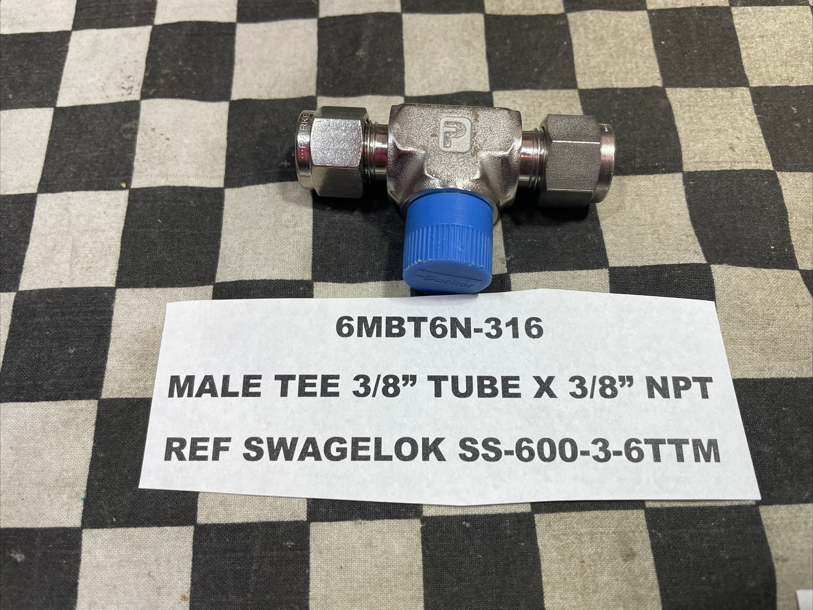 PARKER 4MBT4N-316 6FBT4N-316 6MBT6N-316, TEE BRANCH LOT OF 3 SHIPSAMEDAY#1637F33