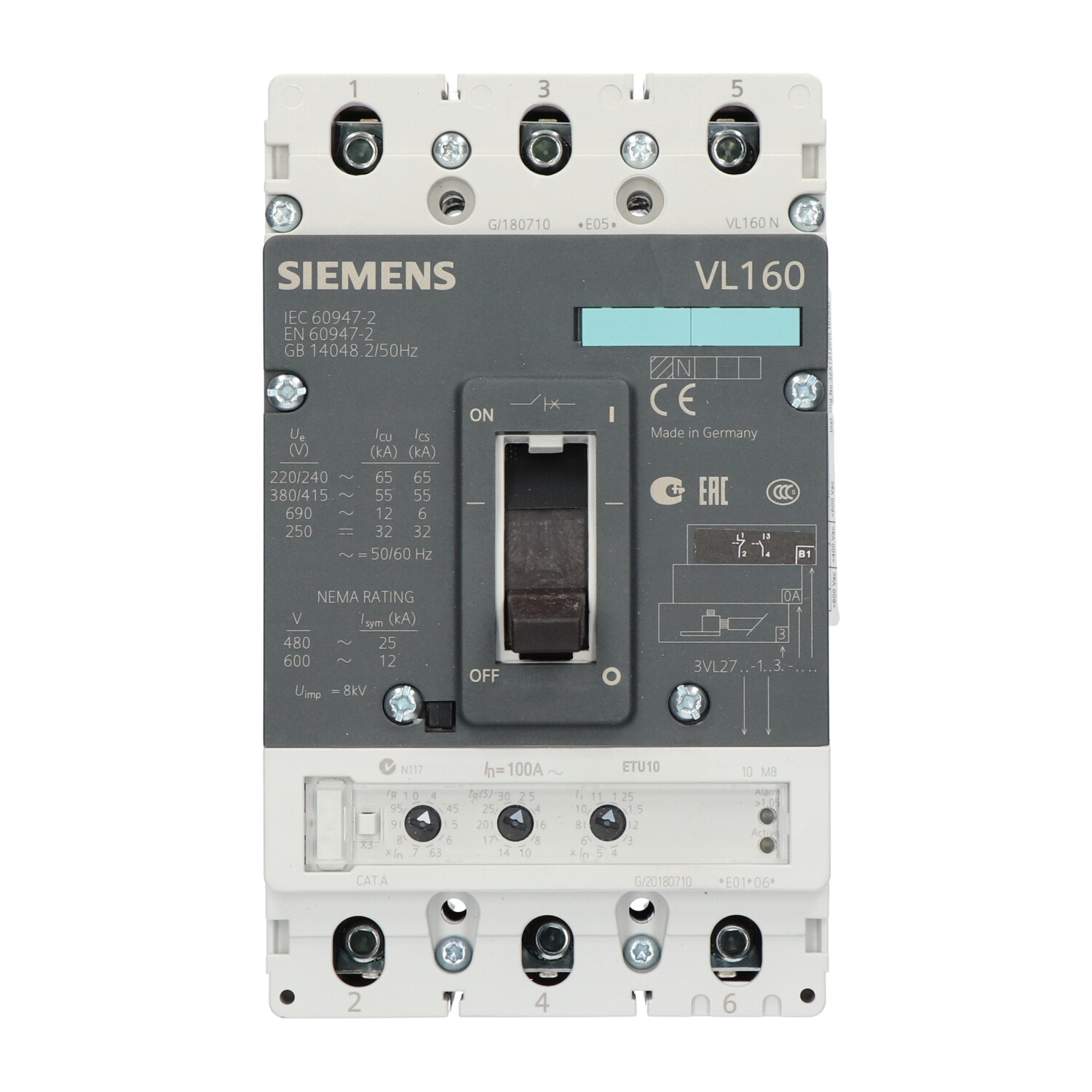 Siemens 3VL2710-1MB33-0AB1 Circuit breaker New NFP