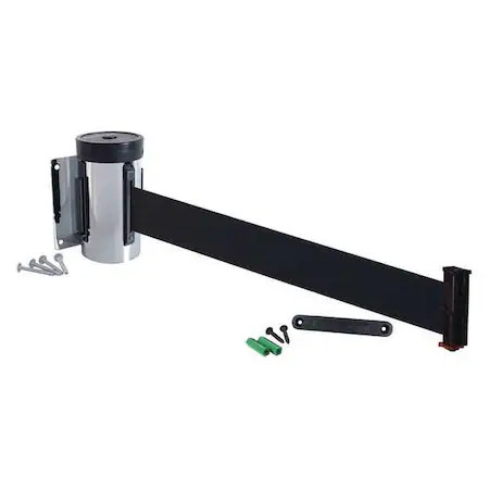 Retracta-Belt Wm700pc-Bk-Re Wall Barrier, 10Ft Black Belt