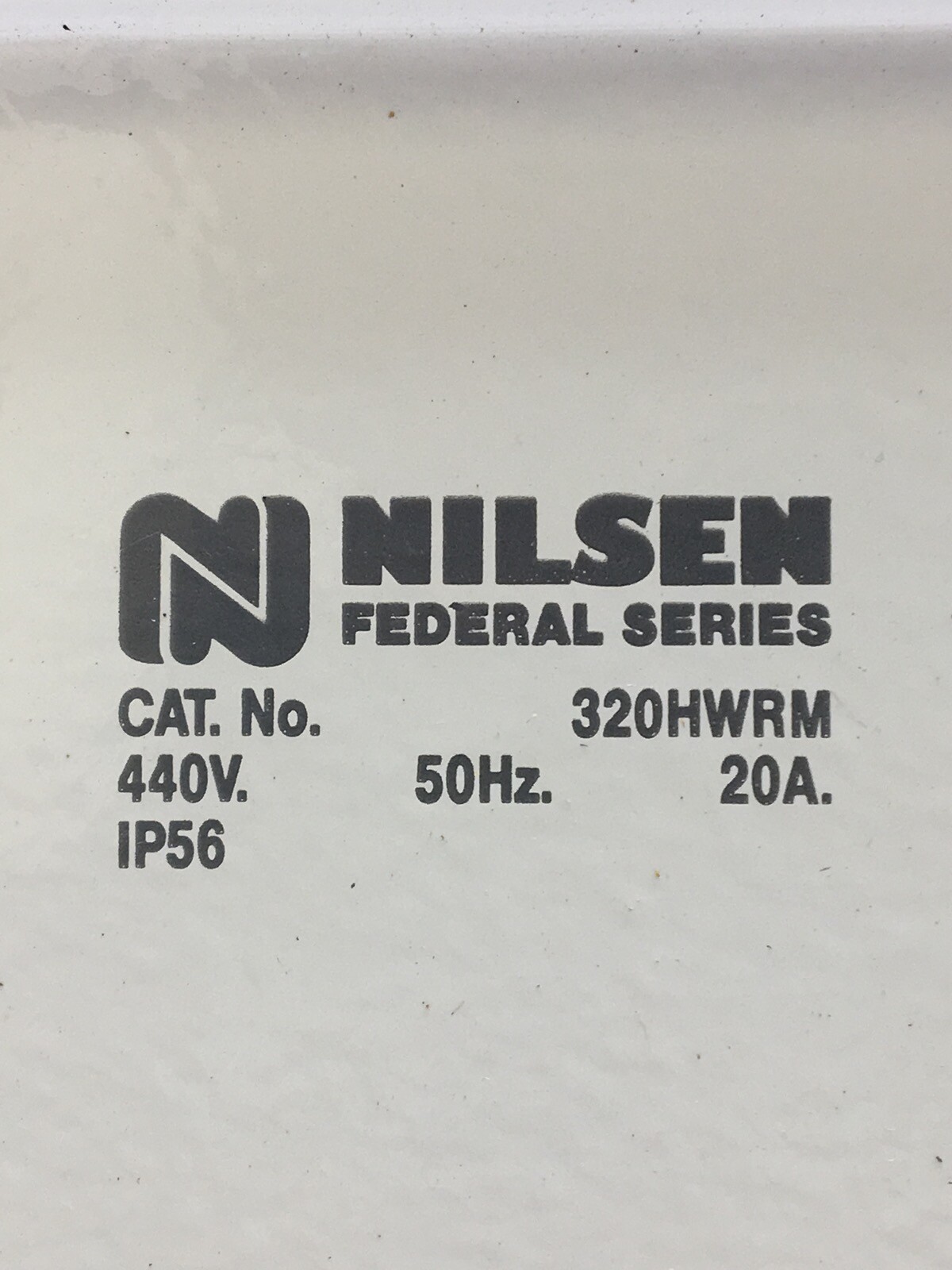 NILSEN FEDERAL SERIES 320HWRM FUSED ON OFF SWITCH 3 POLE 440V 50HZ 20A IP56