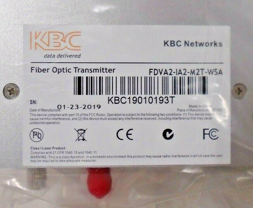 NIOB KBC Fiber Optic Transmitter Receiver FDVA2-IA2-M2T-WSA | KBC1901019