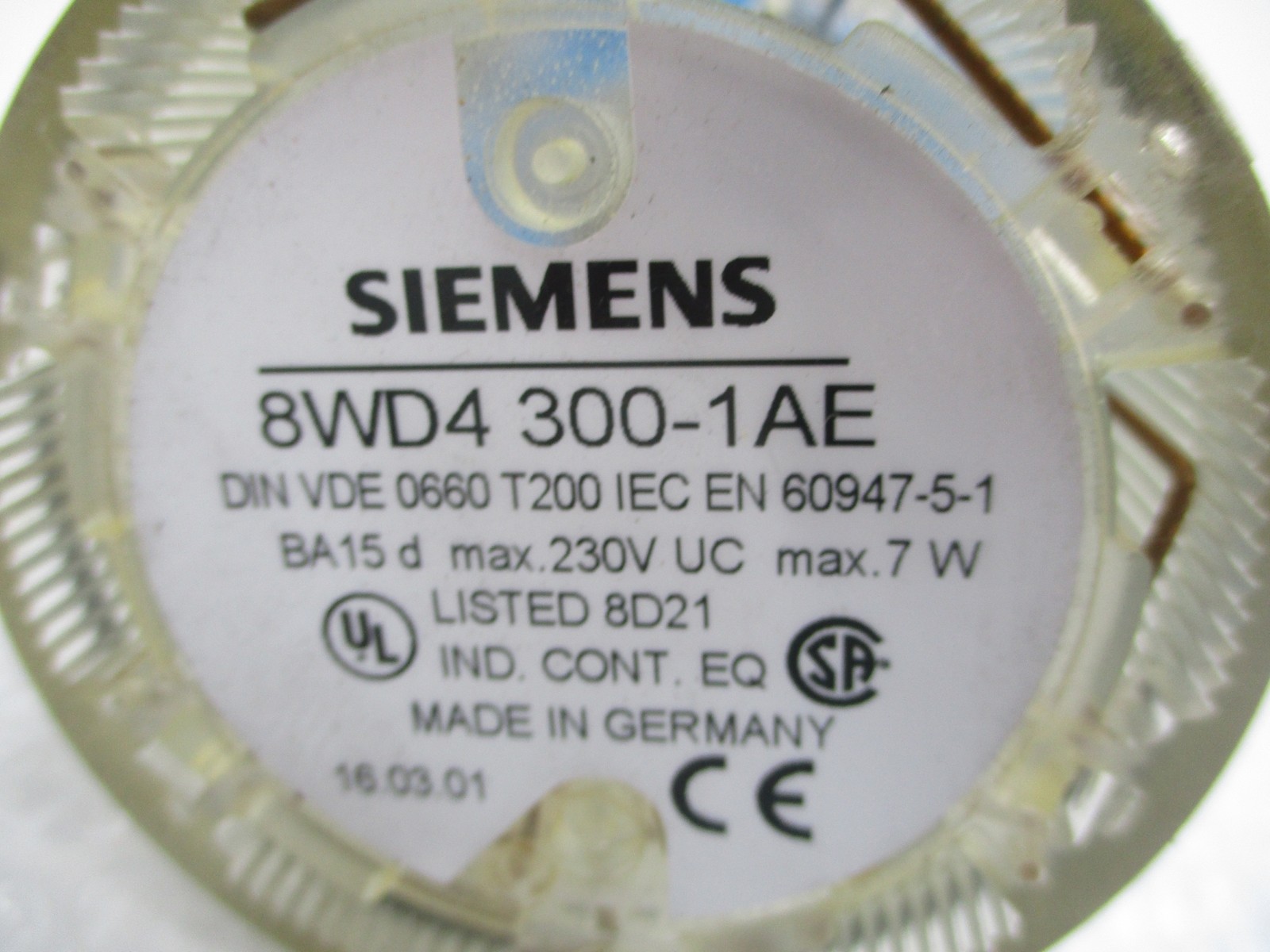 SIEMENS 8WD4300-1AE STACK LIGHT WHITE/BLUE UNMP