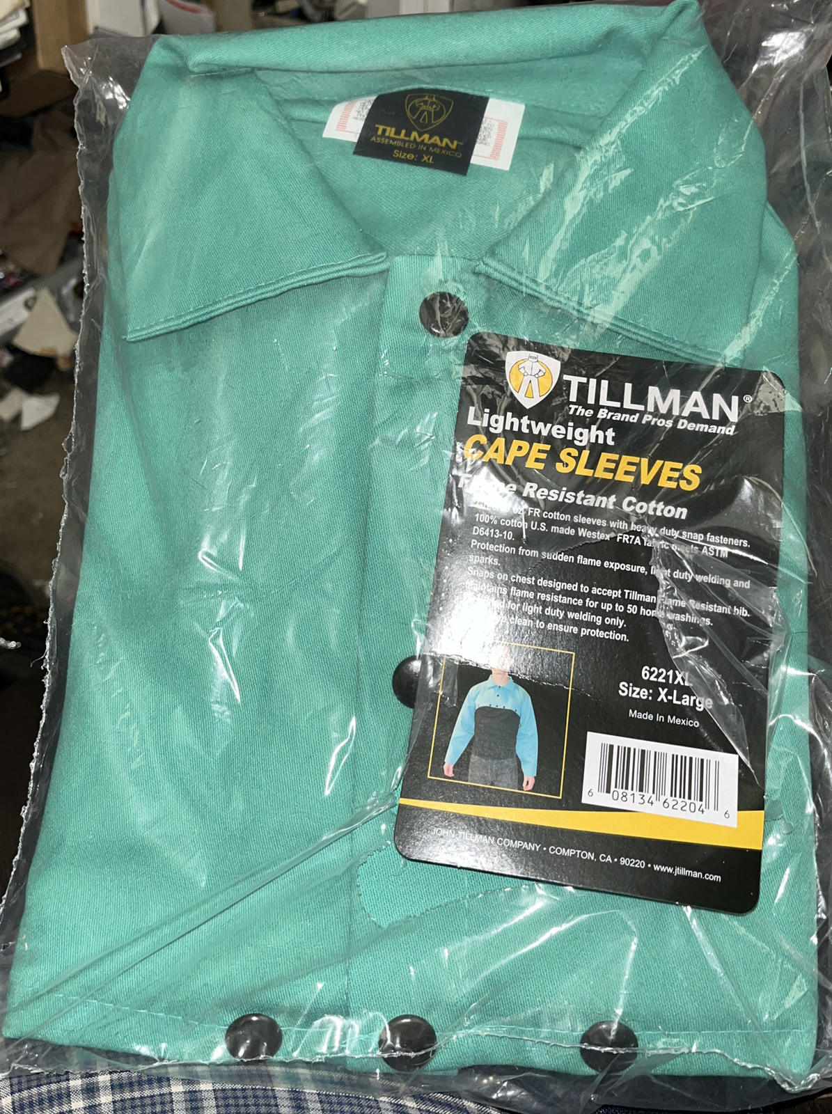 TILLMAN 6221XL Bibs & Cape Sleeves X-LARGE COTTON CAPE SLEEVE TILLMAN