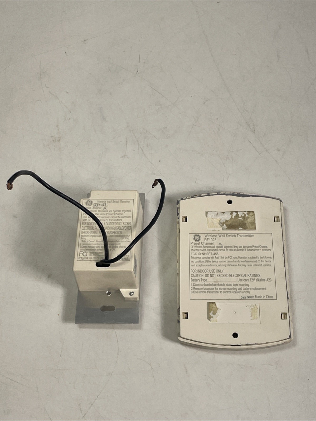 General Electric GE RF1023 Wall Switch Kit Additional Wall Mount Control Used