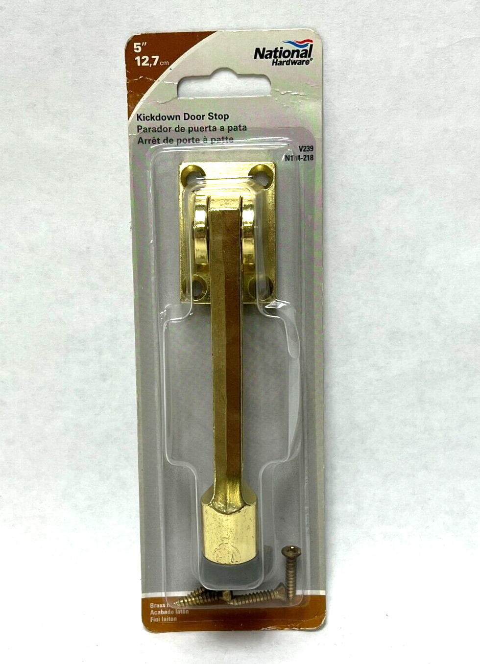 NATIONAL HARDWARE KICKDOWN DOOR STOP 5″ RUBBER STOP 1″ LOT OF 4