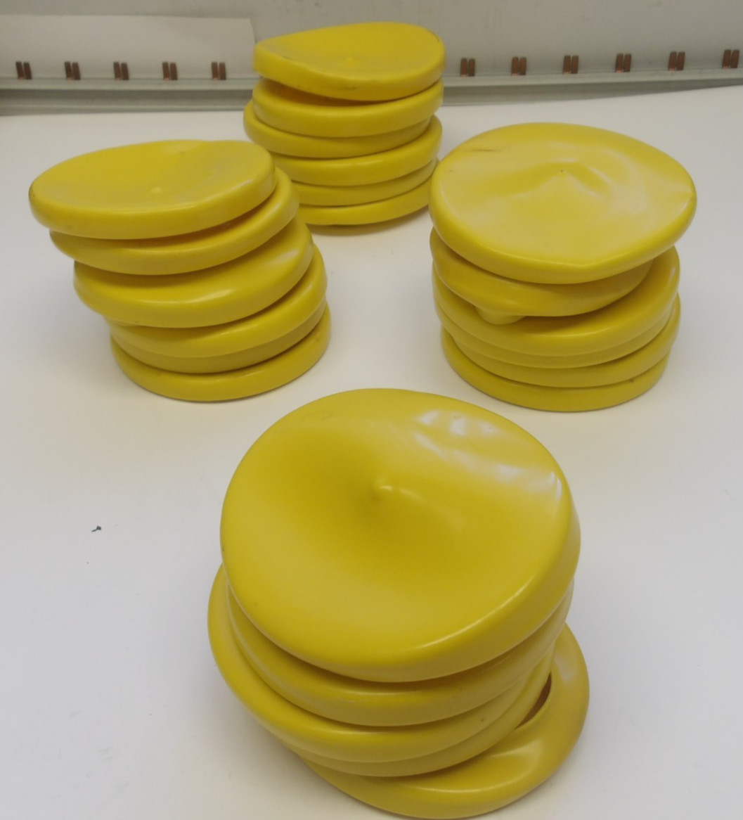 SINCLAIR & RUSH FLANGE COVER YELLOW P/N:775729 ASA 425-7, B16.5 1957 LOT OF 23