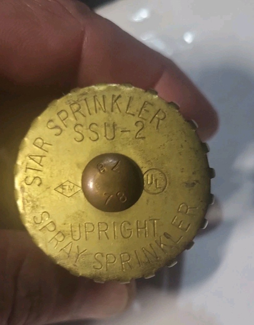 Star Sprinkler SSU-2 Upright Spray Sprinkler SSU2 1978