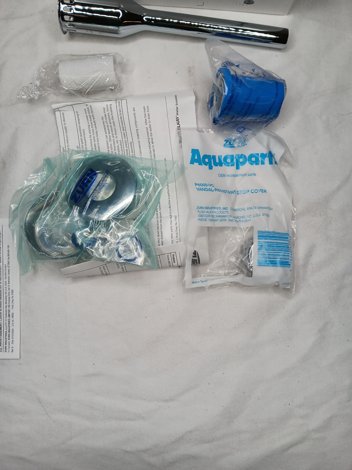 Zurn ZER6003AV-ULF-SM AquaSense 0.125 GPF Sensor Flush Valve