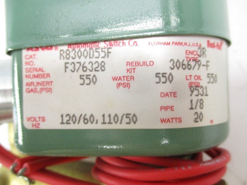 ASCO R8300D55F 110/120V 550PSI 1/8″ NSMP