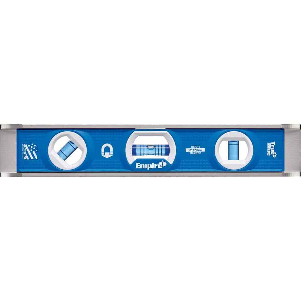 Empire EM75.10 Magnetic 10″ Long, 3 Vial Torpedo Level, 1 Level & 2 Plumb Vials