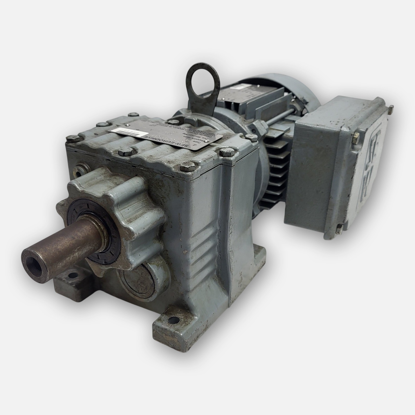 SEW EURODRIVE R27DT71K4 GEAR MOTOR 1/4HP 17RPM RATIO: 105.49, R27