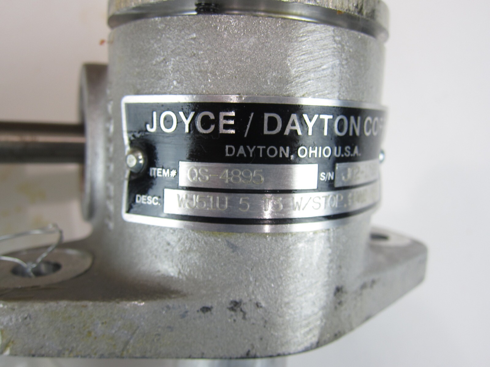 NEW Joyce Dayton QS-4895 WJ51U.5.T3 W/STOP Hand Wheel Machine Screw Jack