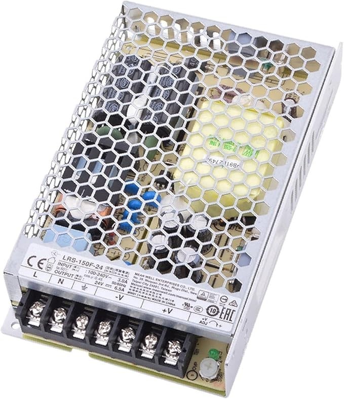 LOT OF 3 Mean Well LRS-150F-24 AC/DC Power Supply-1 Output – 24V@6.5A-156W NEW