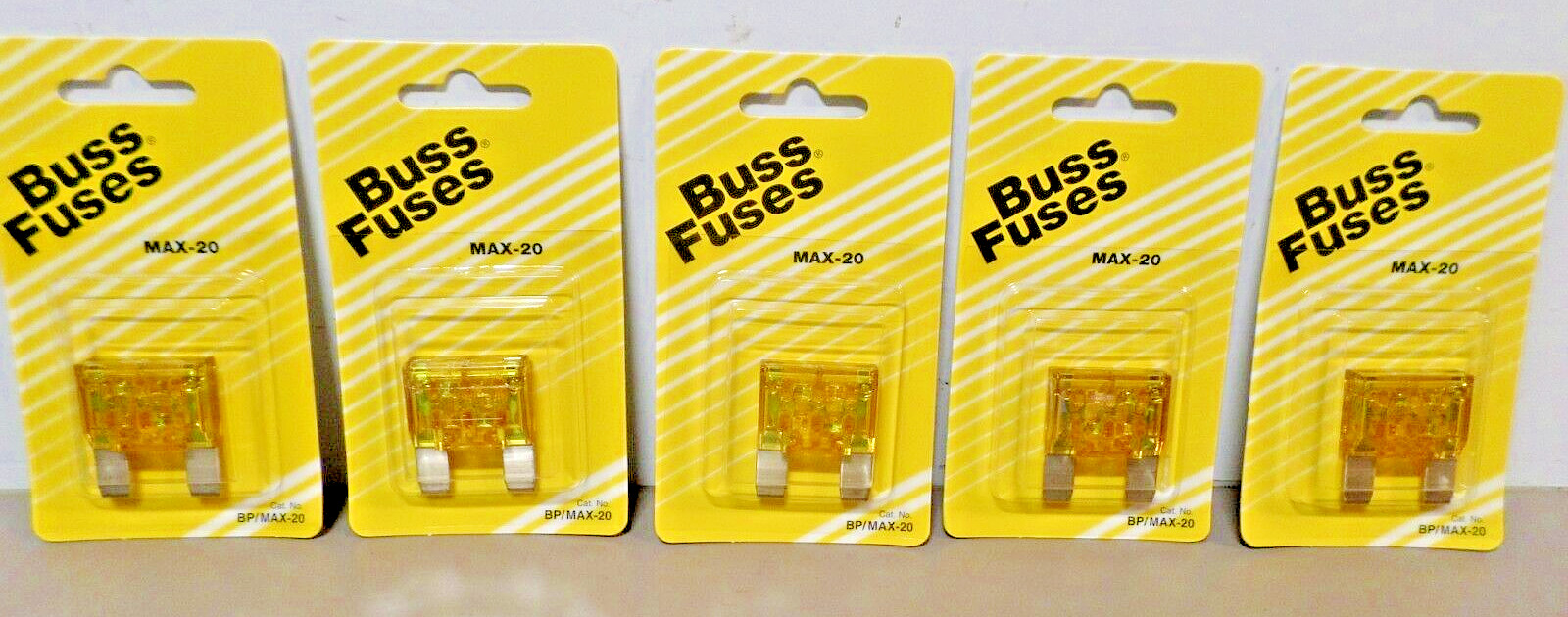 Box of 5 – Buss Fuses 20 Amp / 32V DC Automotive / Marine Blade Fuse MAX-20