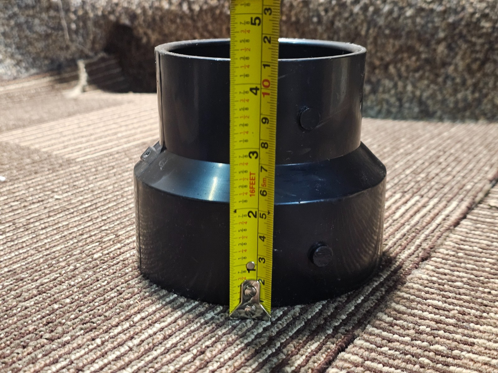 (QTY 10) NIBCO I010000 5801 4″ x 3″ Hub x Hub ABS DWV Reducing Coupling, Black