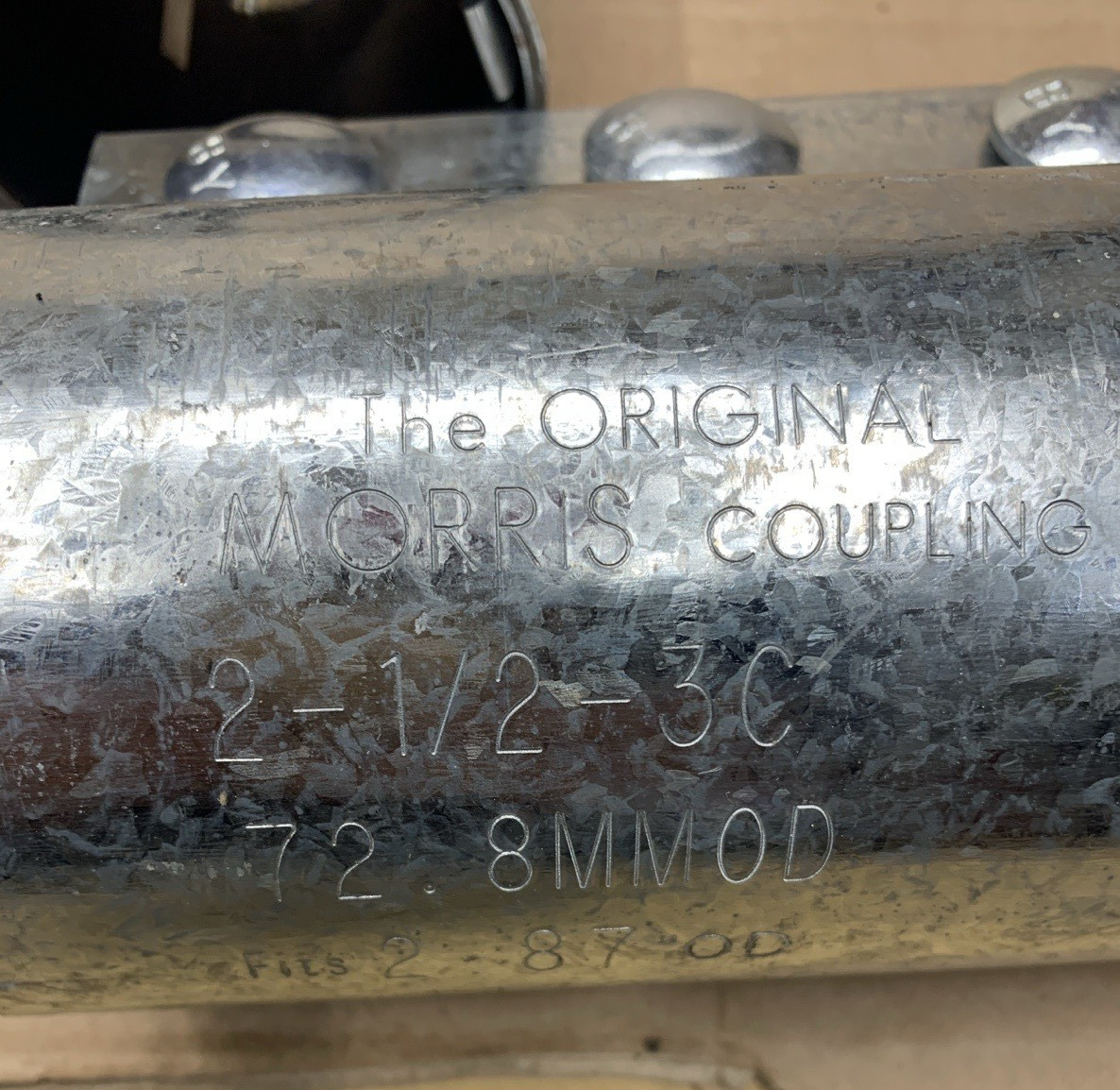 MORRIS 2-1/2-3C COMPRESSION COUPLING 72.8MMOD FITS 2.870 OD (SET OF 2) *NEW*