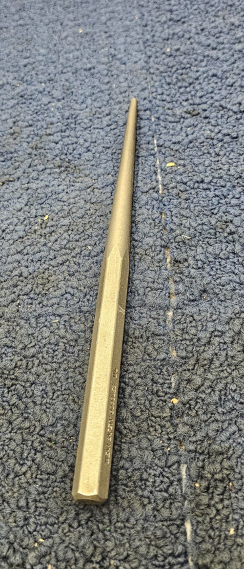 (QTY 4) Long Punch Tool 9 Inch L x 1/2 Inch W – Wear Safety Goggles