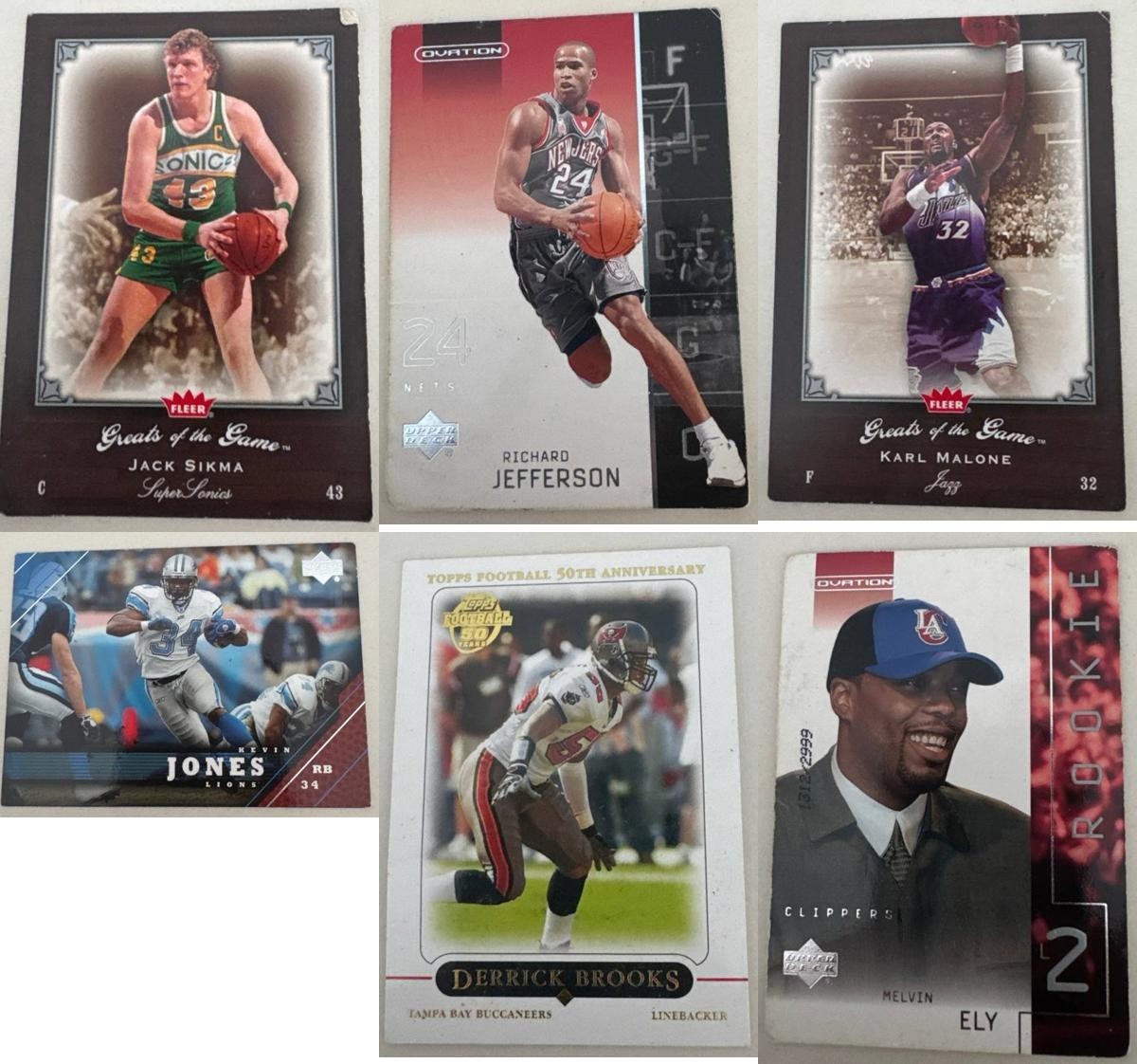 25 Sports Trading Cards Lot NBA NFL Upper Deck Fleer Topps Mixed Players