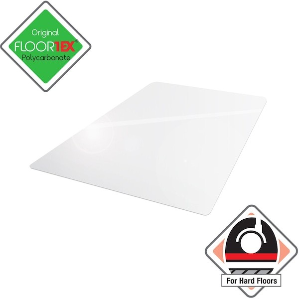Floortex Fc128919er Chair Mat 47″X35″, Rectangular Shape, Clear, For Hard Floor