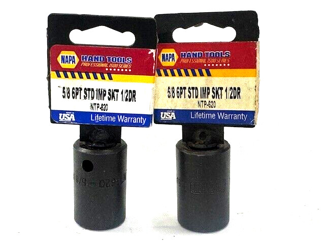 ASSORTED 6-POINT IMPACT SOCKET SIZES-5/8″ TO 1 1/4″W/ 1/2″ & 3/4″ DRIVE LOT OF 7