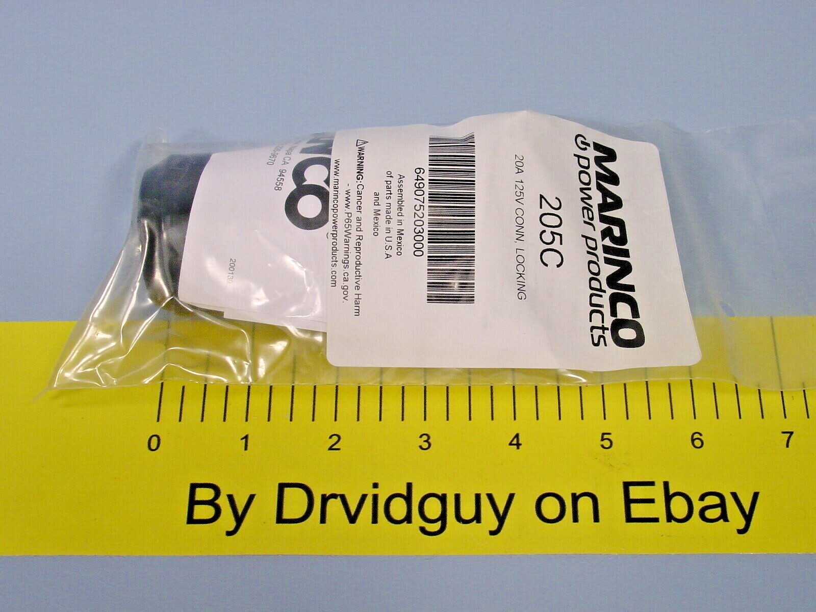 Marinco 205C NEMA L5-20R Locking Connectors; 20A; 125V; 2P; 3W