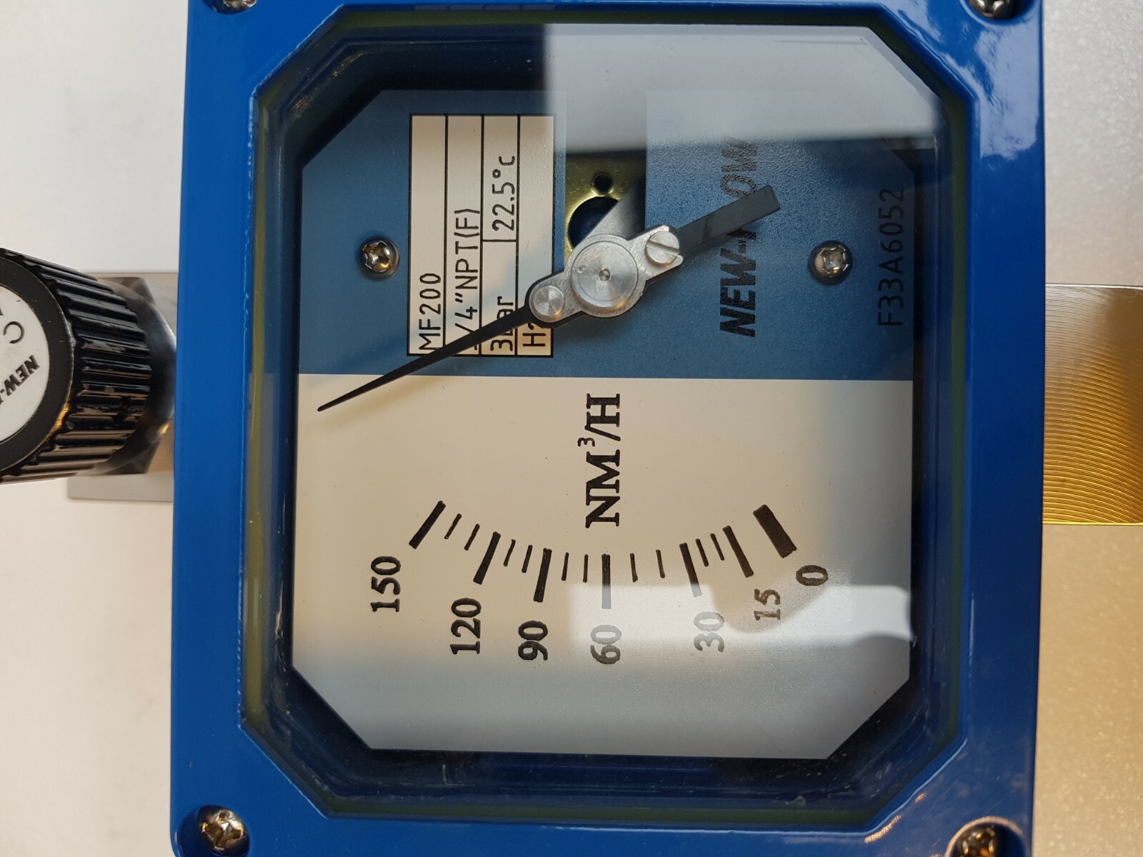 NEW-FLOW MF200-B Metal Tube Flow Meter, RANGE: 15~150 NM3/H(H2)